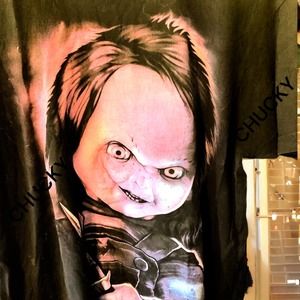 CHUCKY T Shirt Men XL Universal Studios Childs Play Horror Film Full Graphic